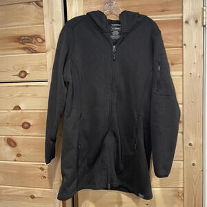 L.L.Bean Women's Black Polyester Hooded Jacket Medium Regular